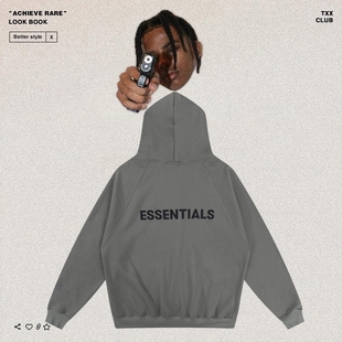 ESSENTIALS高街男女宽松连帽卫衣FOG拉链开衫 GOD 外套潮 FEAR