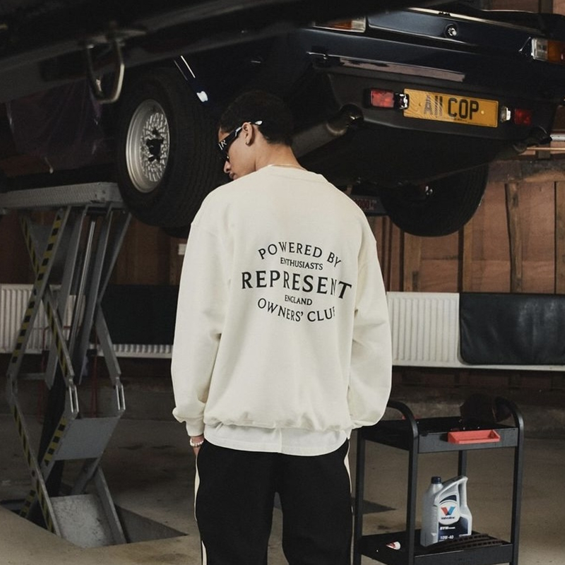 Represent字母印花高街圆领卫衣