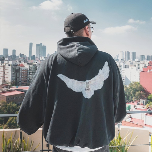 YEEZY侃爷和平鸽高街连帽卫衣潮