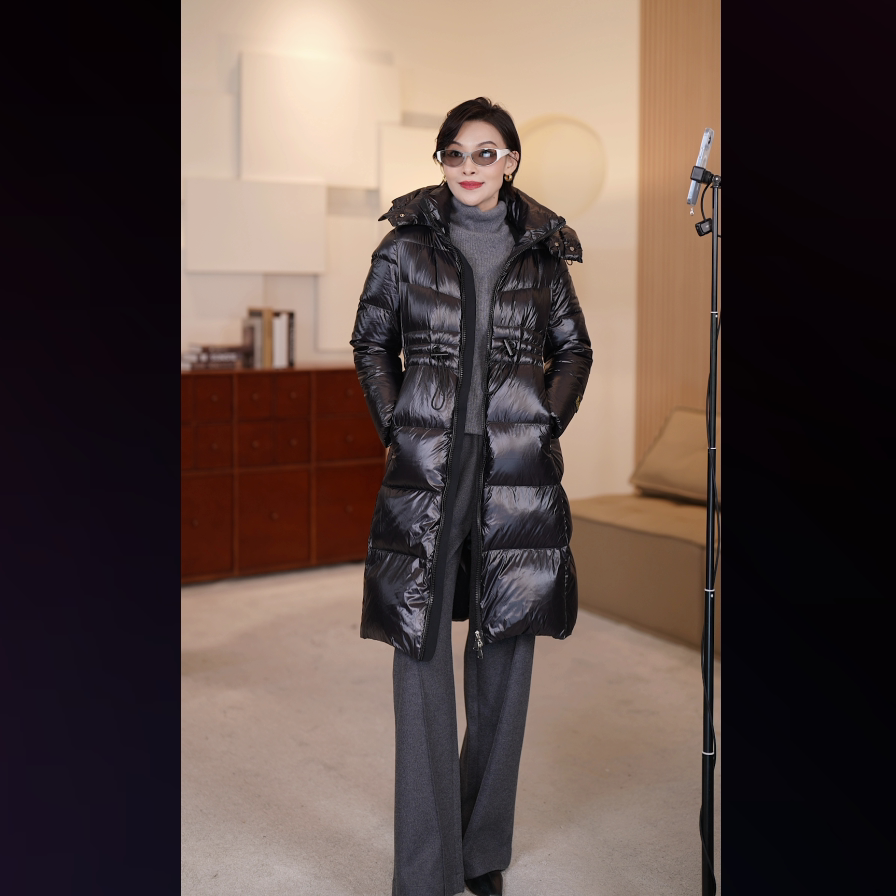 【希文优选】黑金鹅绒加厚极寒羽绒服女超厚D9906