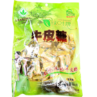 扬州特产绿叶牌牛皮糖袋装多口味400克桂花味550g休闲食品软糖果