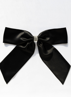 夸张大号蝴蝶结发夹女网红醋酸高级感显脸小黑色白色头饰发饰