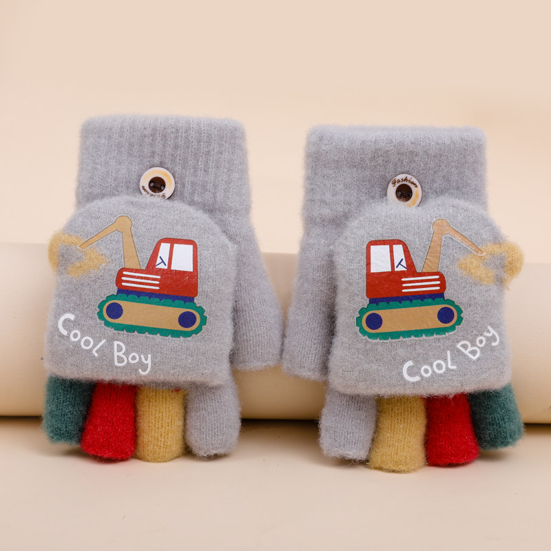 男童宝宝五指套半指套写字毛绒秋冬季可爱加厚保暖儿童翻盖手套女,服饰配件/皮带/帽子/围巾,手套,淘宝优惠券,粉丝福利购,淘宝优惠卷