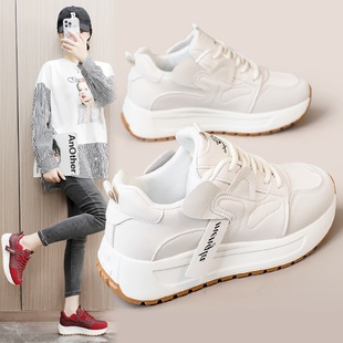 板鞋 SH205新款 休闲厚底增高韩学院潮版 2024夏秋季 耐磨 透气小白鞋