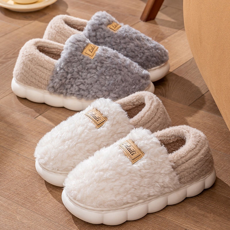 棉拖鞋女冬季2024新款家居室内毛绒拖鞋情侣棉拖防滑男士居家棉鞋
