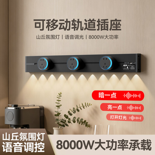 大功率轨道插座带语音控制氛围灯
