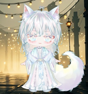 中性公皮vup直播成品皮套虚拟主播 Q版 Live2d量贩模型 小小狐