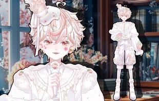 Live2d量贩模型 草莓冰淇淋中性公皮vup直播公用成品皮套虚拟主播