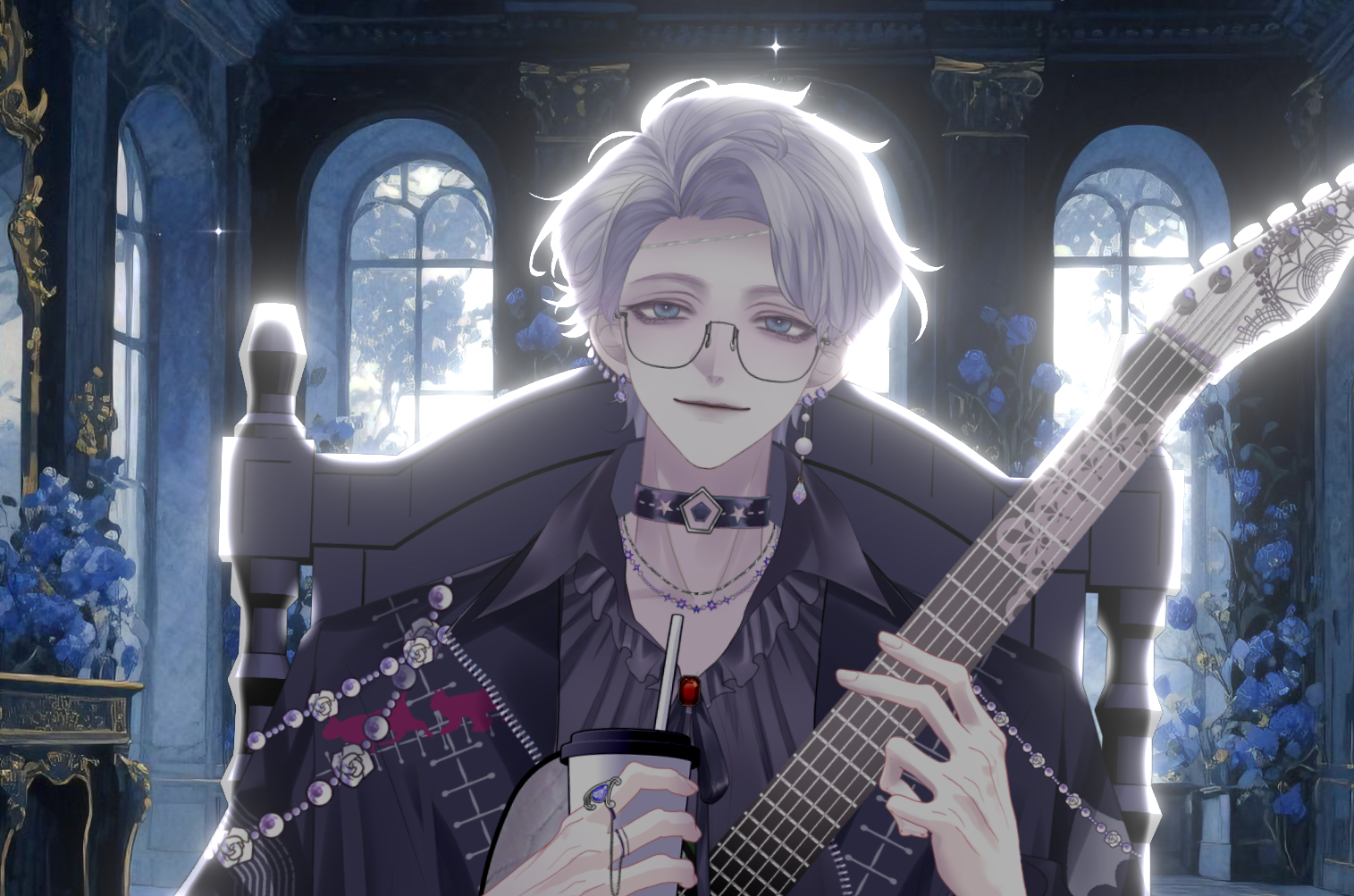 Live2d量贩模型-芋泥波波  成男公皮vup直播成品皮套虚拟主播模型