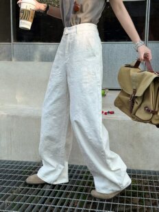 高级洗水工艺经典 2026春夏款 阔腿裤 复古提花弯刀裤 设计 上新高定款