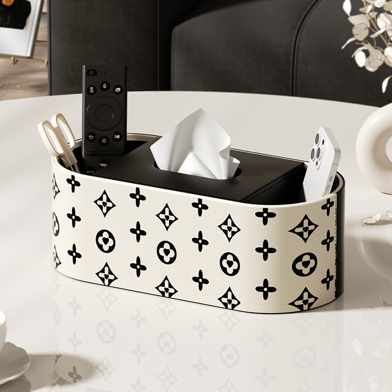 家用纸巾盒客厅轻奢高档多功能茶几桌面创意卫生纸盒高级感网红新