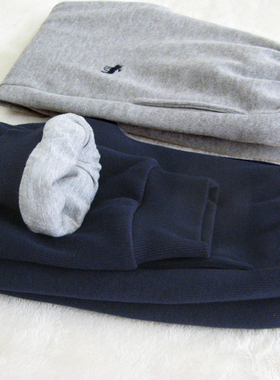 2024新款 儿童里外纯棉双层外裤夹裤加厚卫裤 纯棉内衬两层长裤子