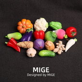 迷你立体蔬菜水果可爱卡通胸针 胸章徽章衣服包包配饰装 饰小饰品