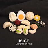 可爱卡通开心果瓜子花生玉米胸针 饰小饰 胸章徽章衣服包包配饰装