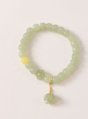 好运莲连 和田玉手链古风小众设计