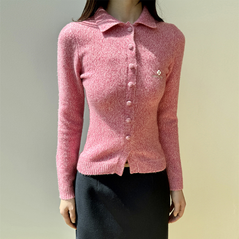 【SHUSHUTONG】翻领修身羊绒套头针织衫 25AW秋冬新款 浅川买手店