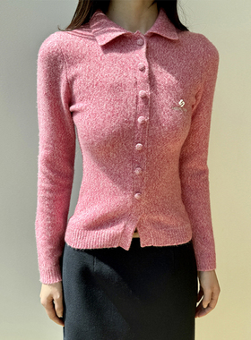 【SHUSHUTONG】翻领修身羊绒套头针织衫 25AW秋冬新款 浅川买手店