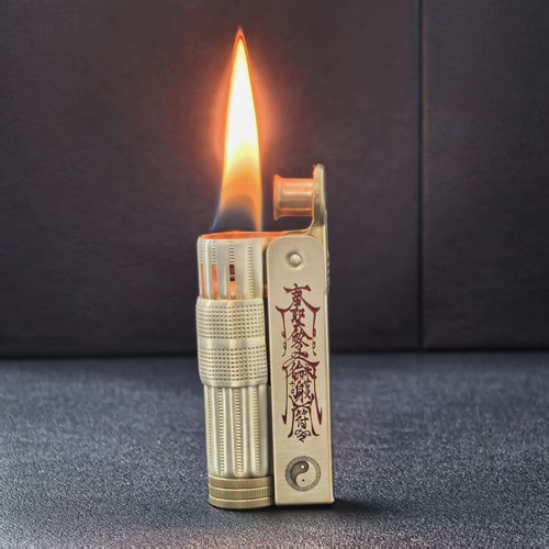 IMCO爱酷6700黄铜朱砂幸运符纹洲际内胆款煤油打火机黄铜煤油机