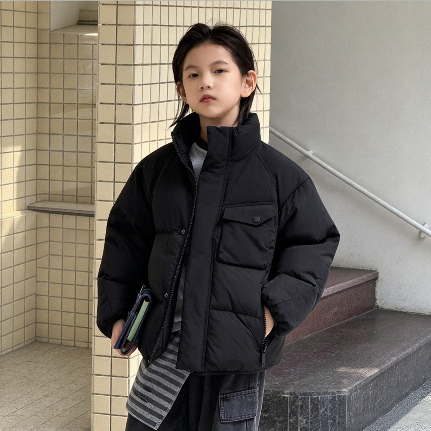 康衣儿男童羽绒服短款2026冬季新款宝宝加厚保暖中大童亲子装外套