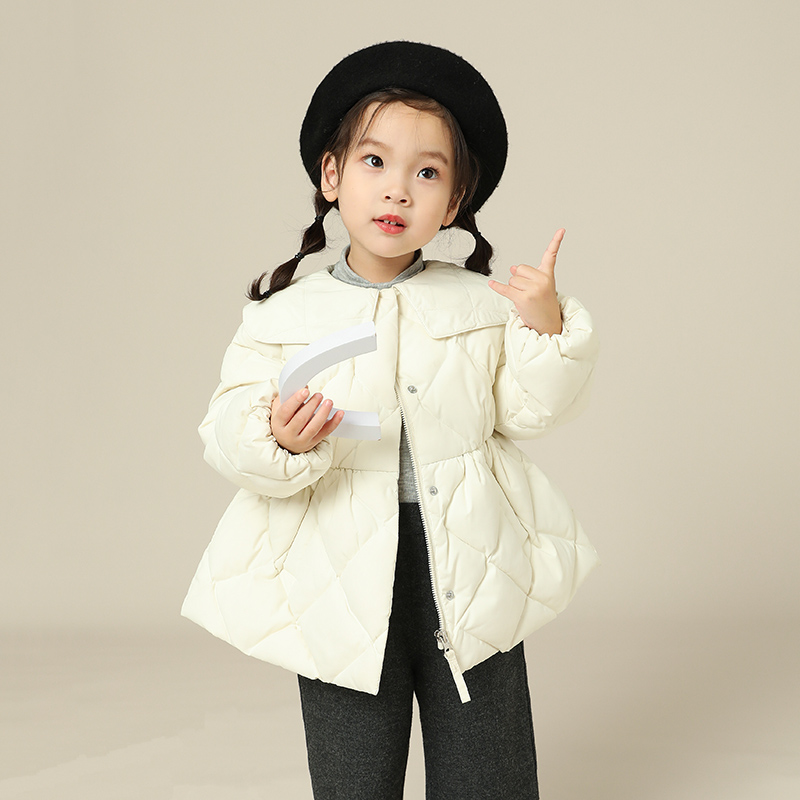 中长款加厚女童裙型羽绒服