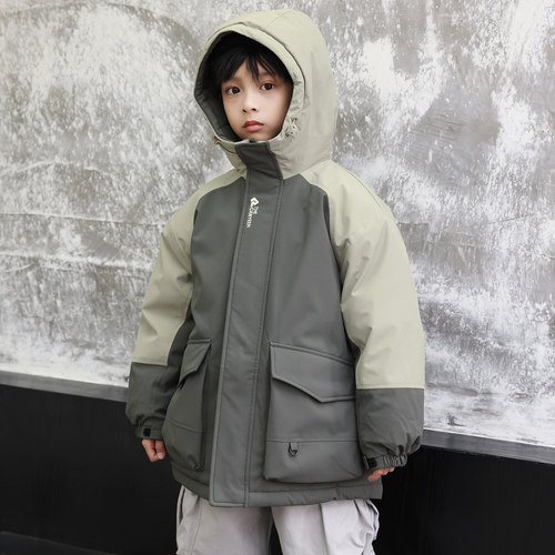 康衣儿男童羽绒服中长款2025冬季新款亲子儿童羽绒服加厚中大童装