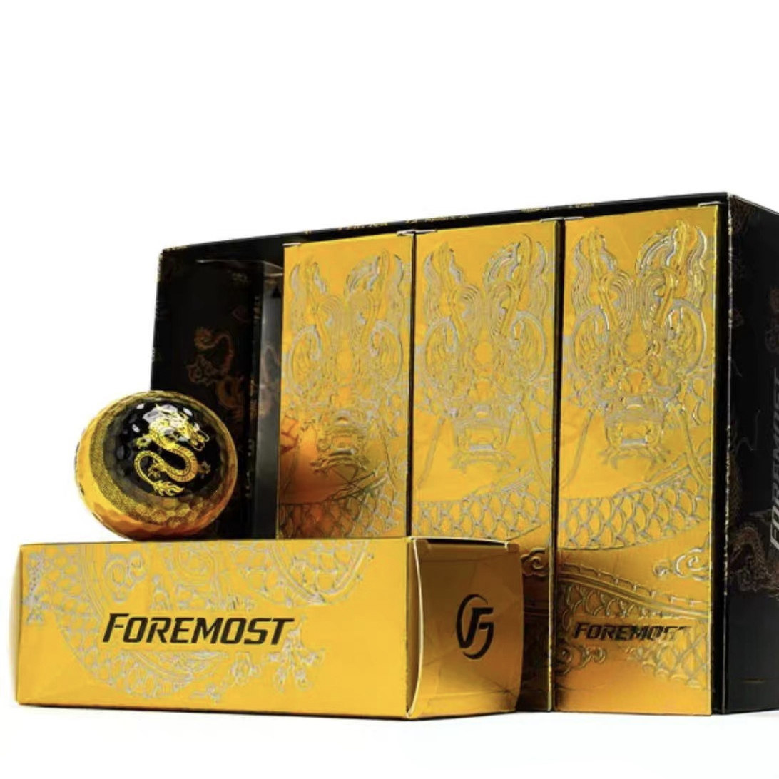 台湾FOREMOST限量版原装三层高尔夫球龙年珍藏版下场比赛用球