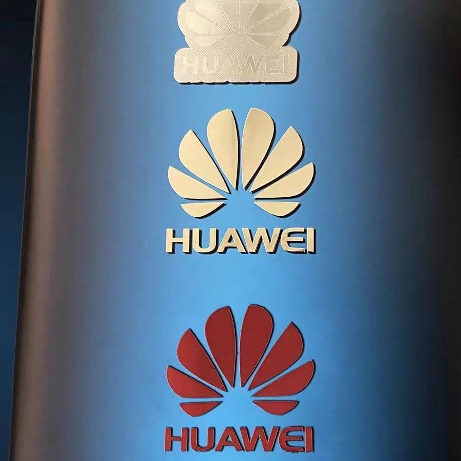 华为贴纸标志手机金属贴网红潮流超薄HUAWEI字母手机壳华为logo