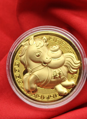 马上发财薄款仿金箔金色卡通摆件