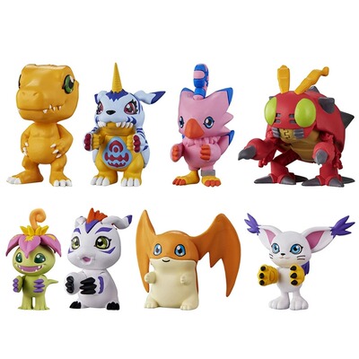 万代扭蛋迷你角色摆件造型 数码宝贝大冒险排排队三丽鸥角色5转蛋