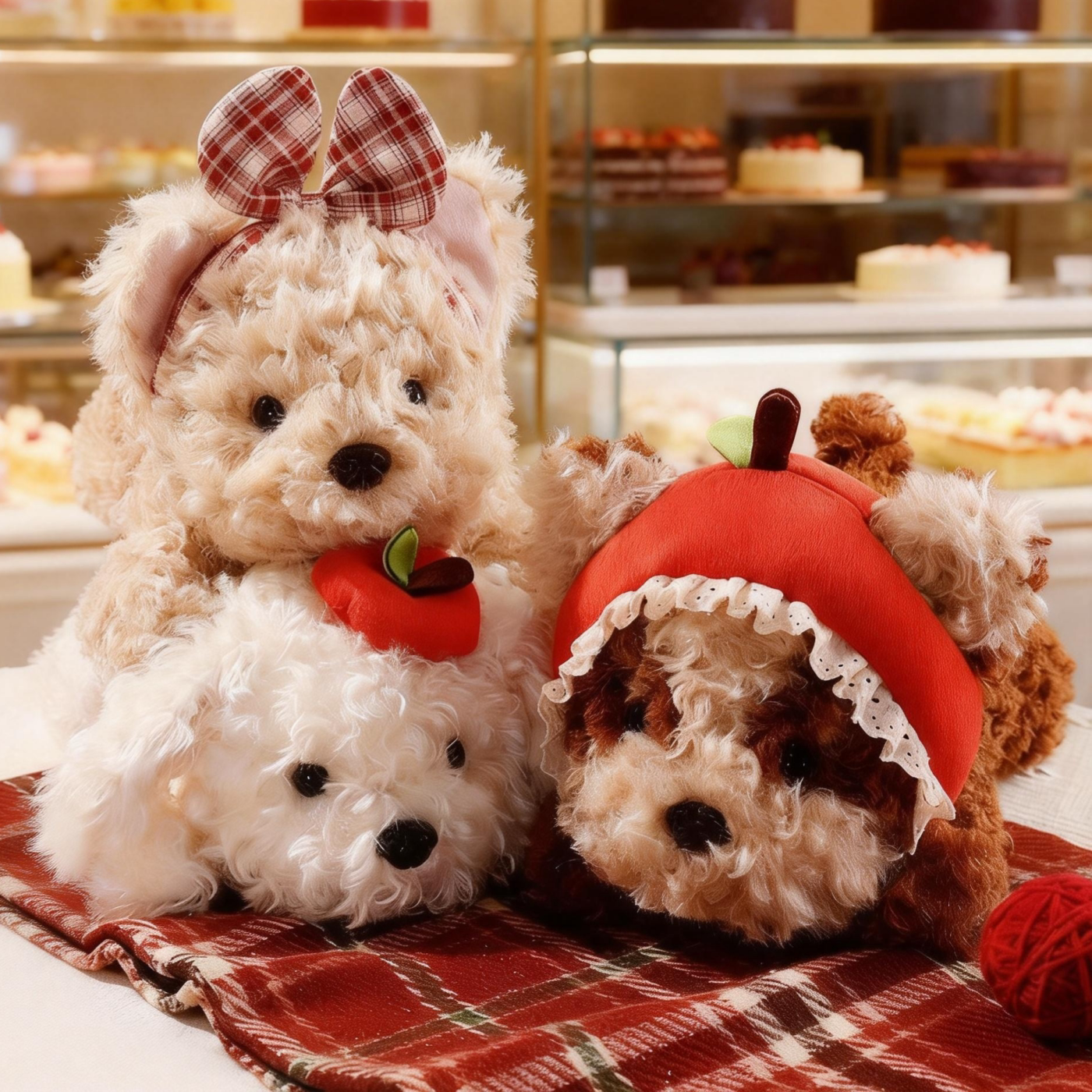 蔷薇之恋泰迪狗狗毛绒玩具可爱小狗挂件背书包包挂饰三八节礼物女