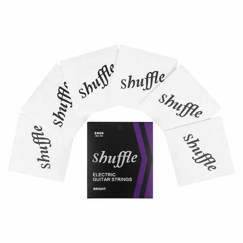 Shuffle吉他弦EM09电吉他琴弦防锈覆膜琴弦独立包装套装吉他配件