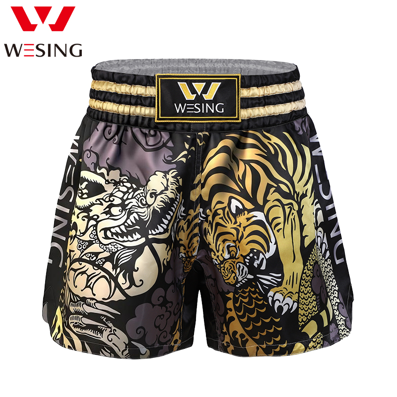 九日山龙虎泰拳短裤拳击散打搏击格斗运动健身MMA男女子比赛训练