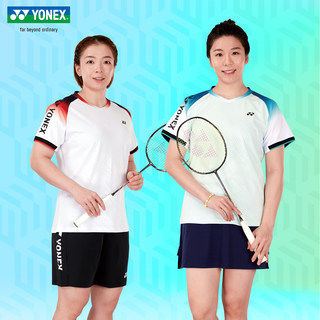 2024速干运动T恤羽毛球男女同款夏季短袖情侣运动衫尤尼克斯yonex