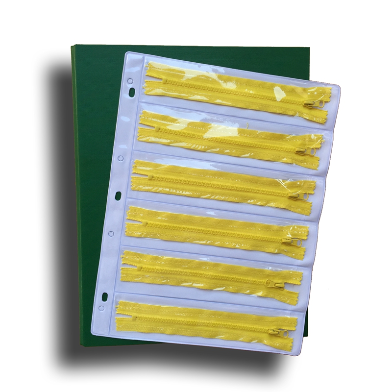 拉链松紧带10页a4pvc多格样板