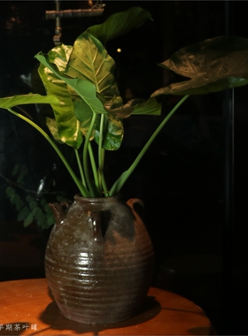 陶瓷潮汕茶馆怀旧复古花器摆件
