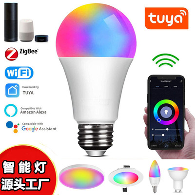 涂鸦智能wifi&蓝牙灯泡zigbee语音APP远程控制RGBCW球泡灯Alexa
