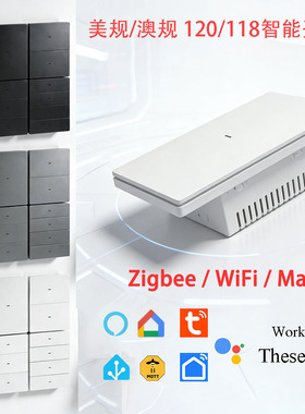 智能家居118/120按键开关Zigbee单零火通用matter美规WiFi