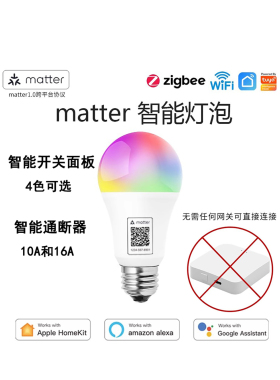 matter直连智能语音远程声光控制Homekit开关面板通断器网关