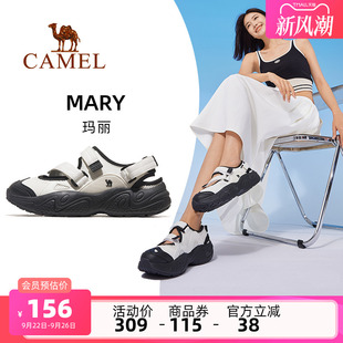 女士凉鞋 户外轻便软底魔术贴鞋 女款 女鞋 子 2025夏季 骆驼玛丽运动鞋