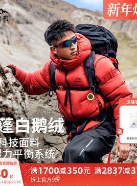 骆驼喜马拉雅玉龙鹅绒新年羽绒服26新款保暖户外冬季红色外套男款