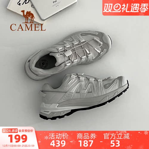 骆驼冰川登山鞋女士2025冬季新款户外运动跑鞋减震厚底徒步鞋子男