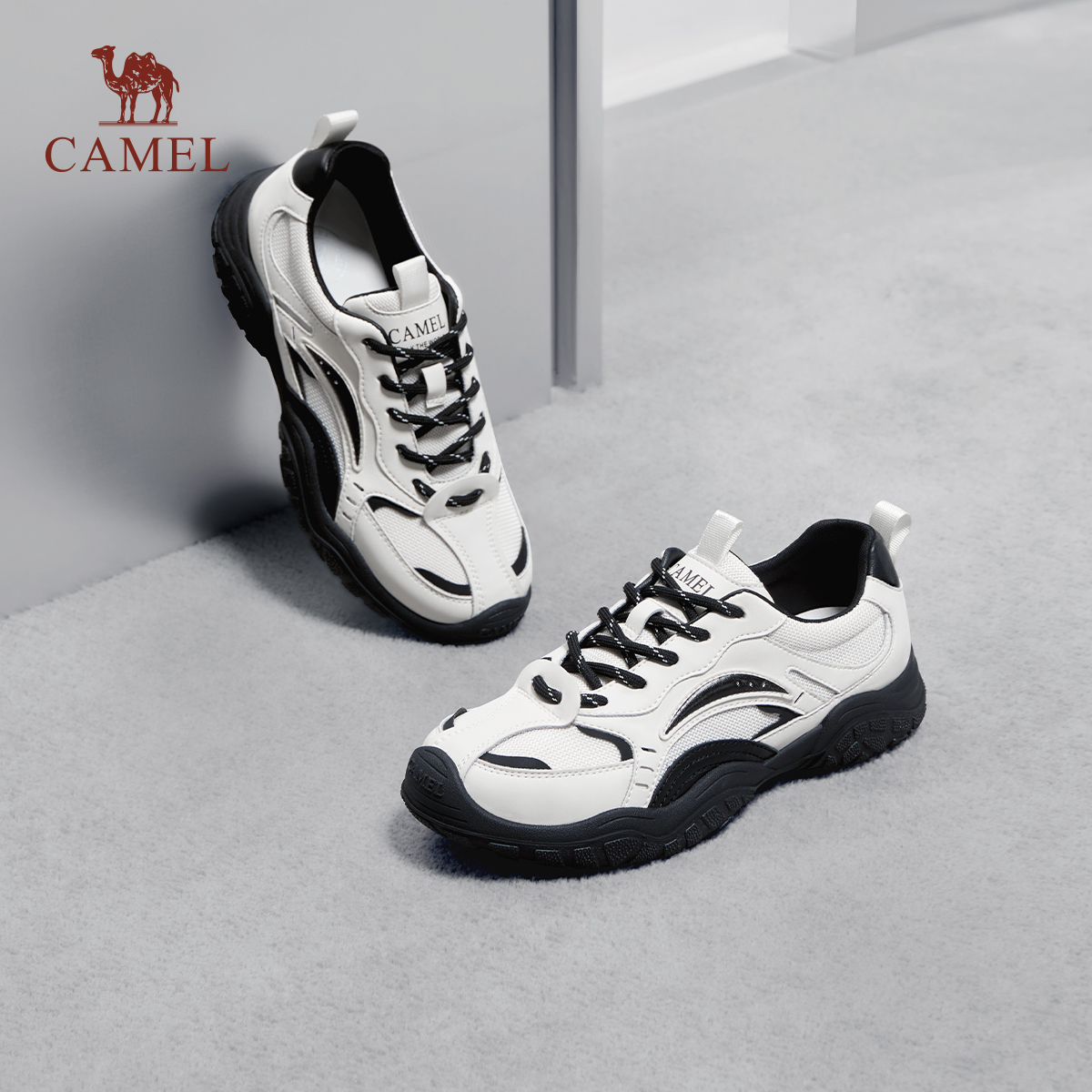 骆驼女鞋2025秋季新款德训鞋女款复古运动鞋百搭户外薄底休闲鞋子