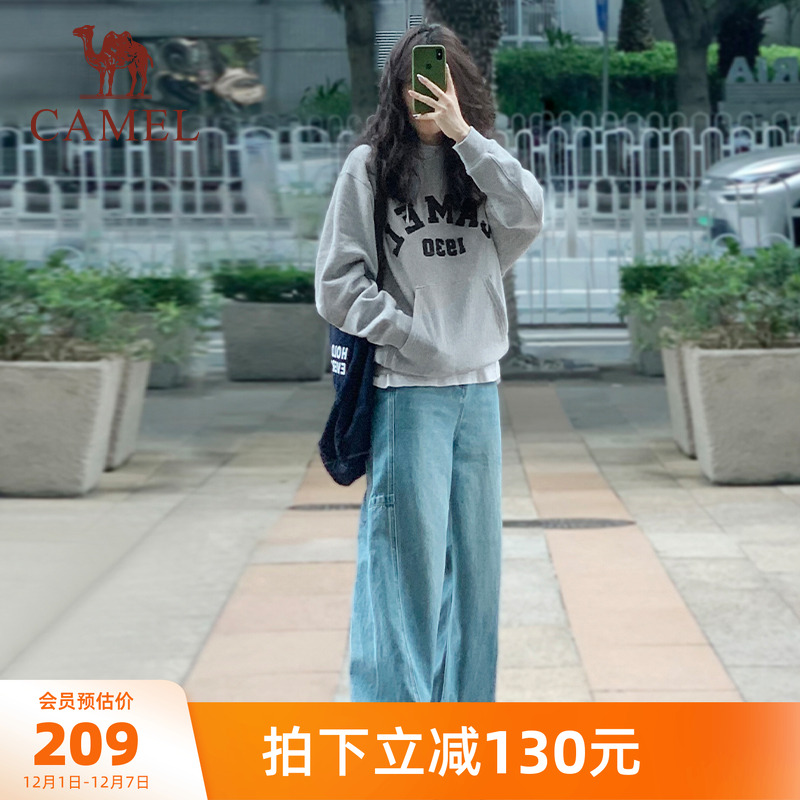 骆驼1930卫衣连帽男女同款2025秋季情侣运动套头上衣长袖宽松卫衣