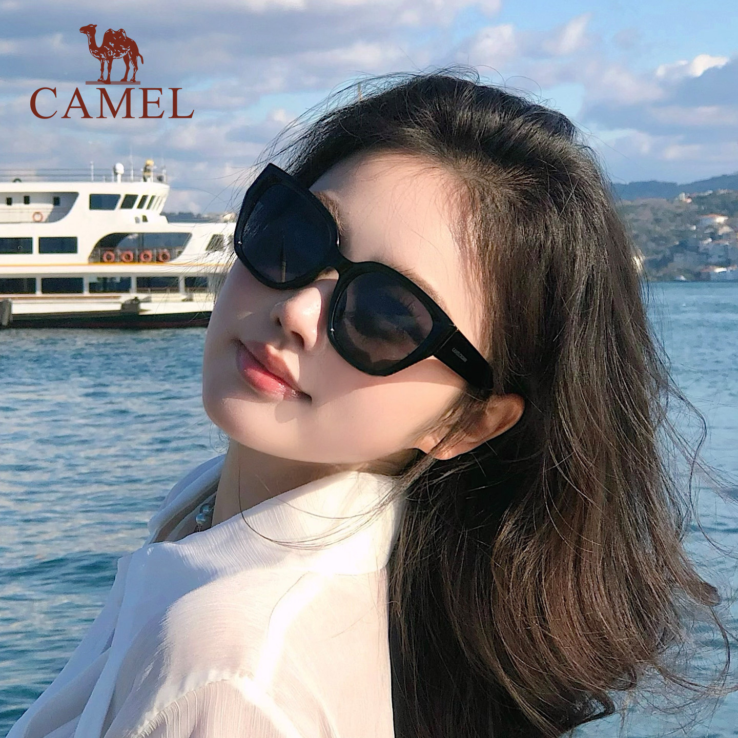 骆驼太阳眼镜大框显脸小墨镜女高级感防紫外线开车护目遮阳太阳镜