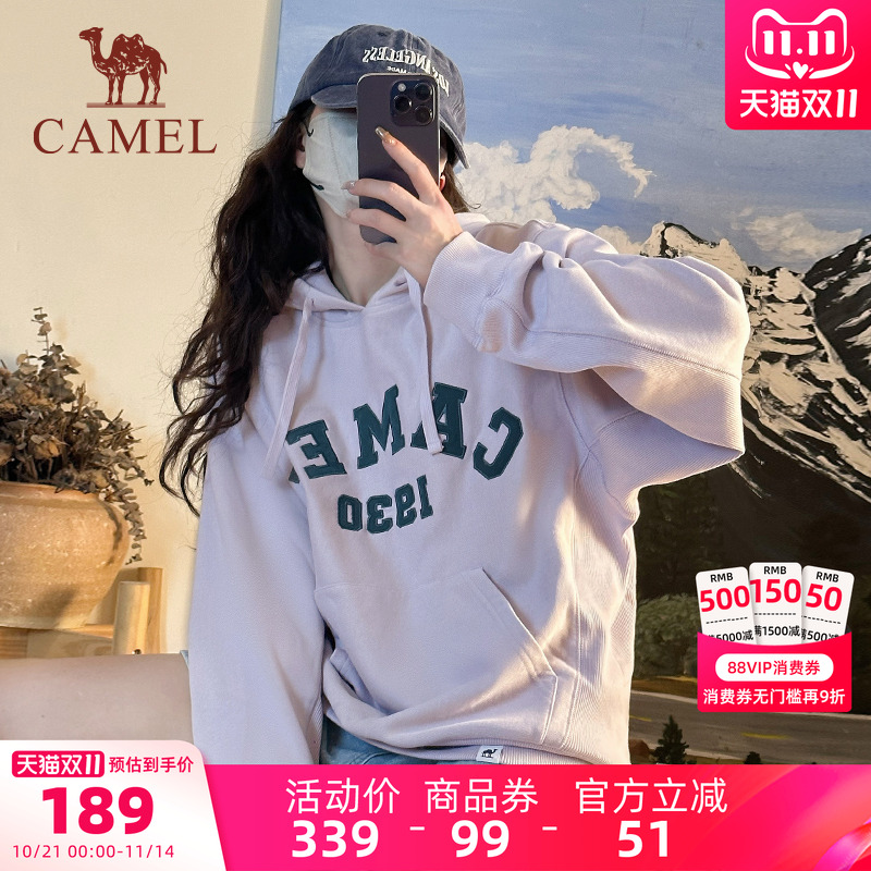 骆驼1930卫衣连帽男女秋冬季新款情侣运动套头上衣长袖宽松卫衣