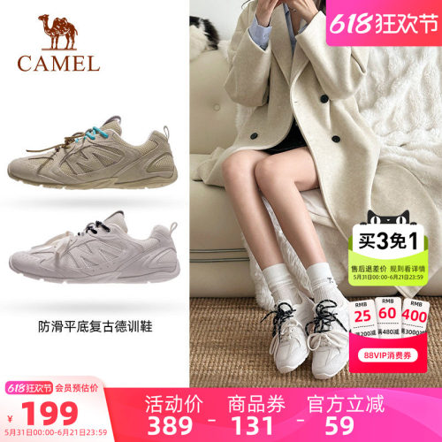 骆驼鞋子女鞋百搭平底薄底鞋