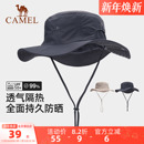 骆驼小耶溪渔夫帽登山帽户外防晒帽子女徒步男爬山遮阳西部牛仔帽