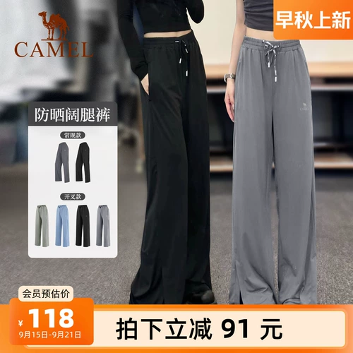 Модные дышащие тонкие быстросохнущие штаны, защита от солнца, по фигуре, оверсайз, свободный прямой крой