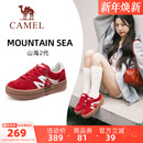 秋冬女款 骆驼山海2代运动鞋 子增高板鞋 红色休闲鞋 新年礼物 德训鞋