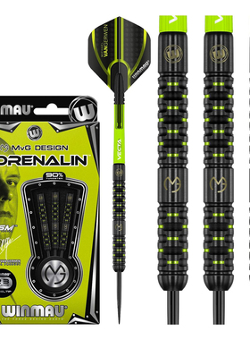 WINMAU van Gerwen MVG ADRENALIN范格文双色镀钛直筒钨钢飞镖